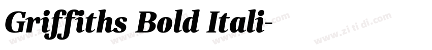 Griffiths Bold Itali字体转换
